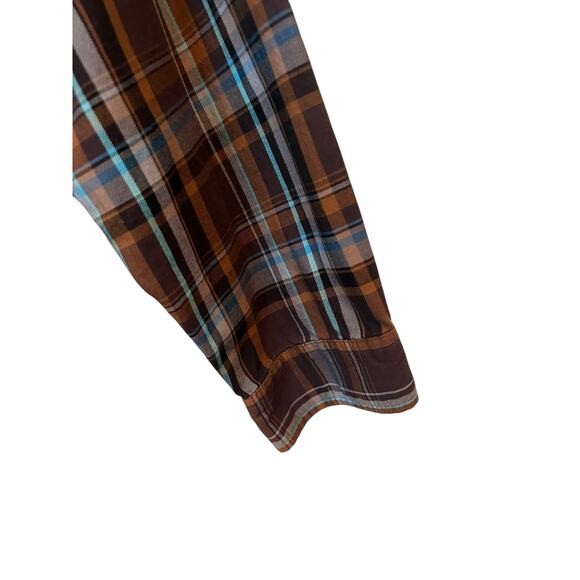 PATAGONIA M'S PIMA ORGANIC COTTON LONG SLEEVE BUTTON DOWN PLAID DRESS SHIRT - Picture 4 of 12